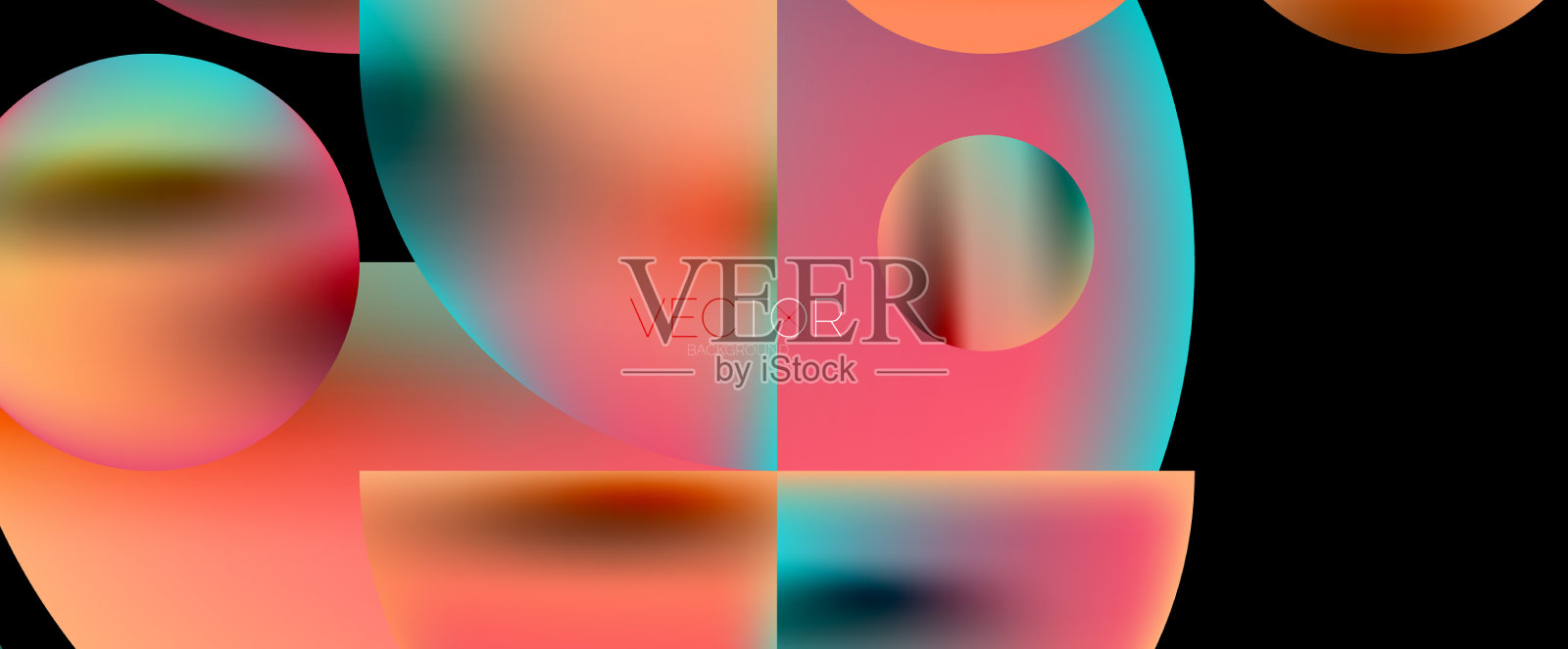 几何抽象全景壁纸背景插画图片素材