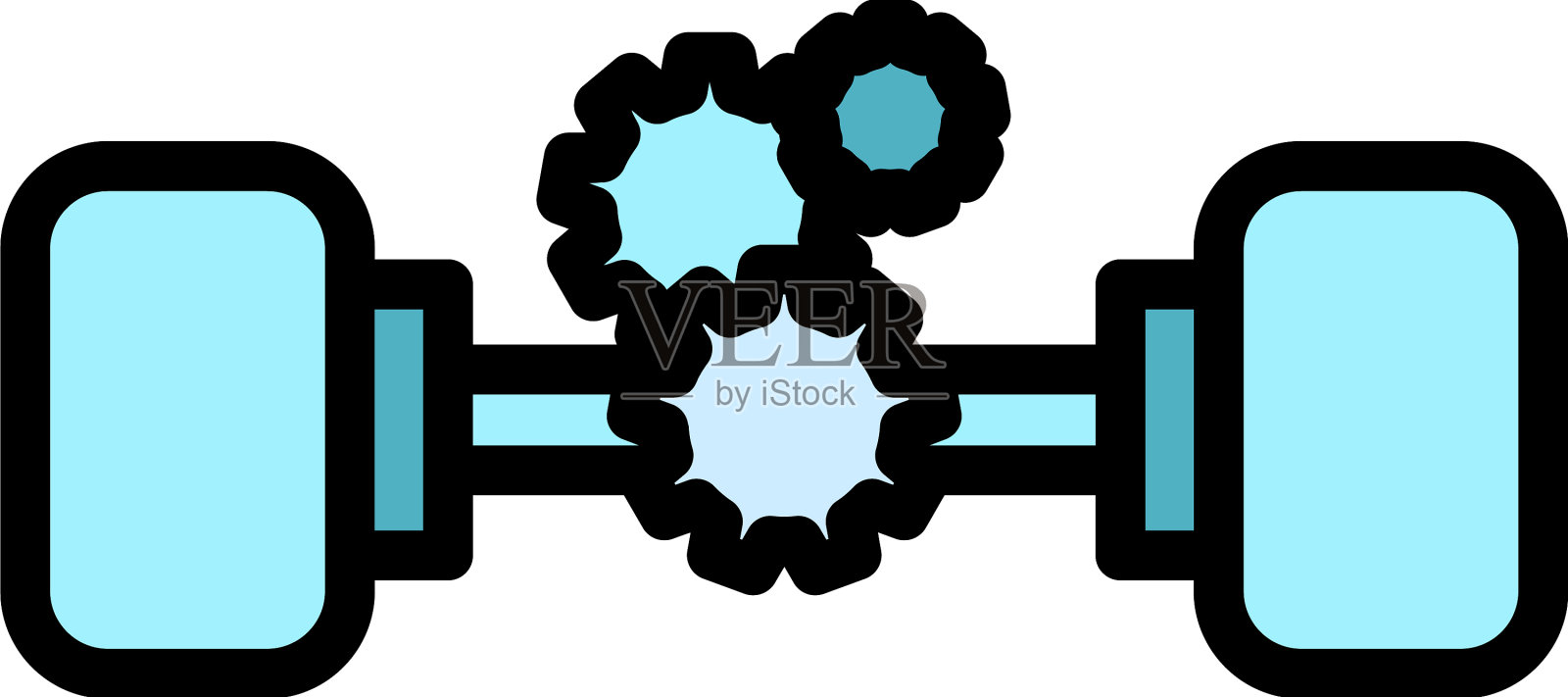 离合器技术图标扁平插画图片素材