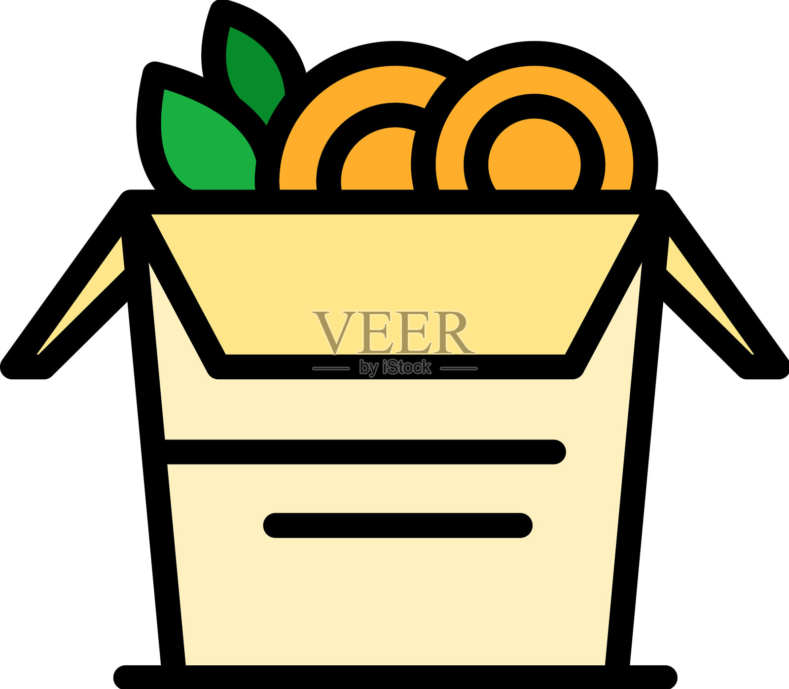 送餐图标扁平插画图片素材