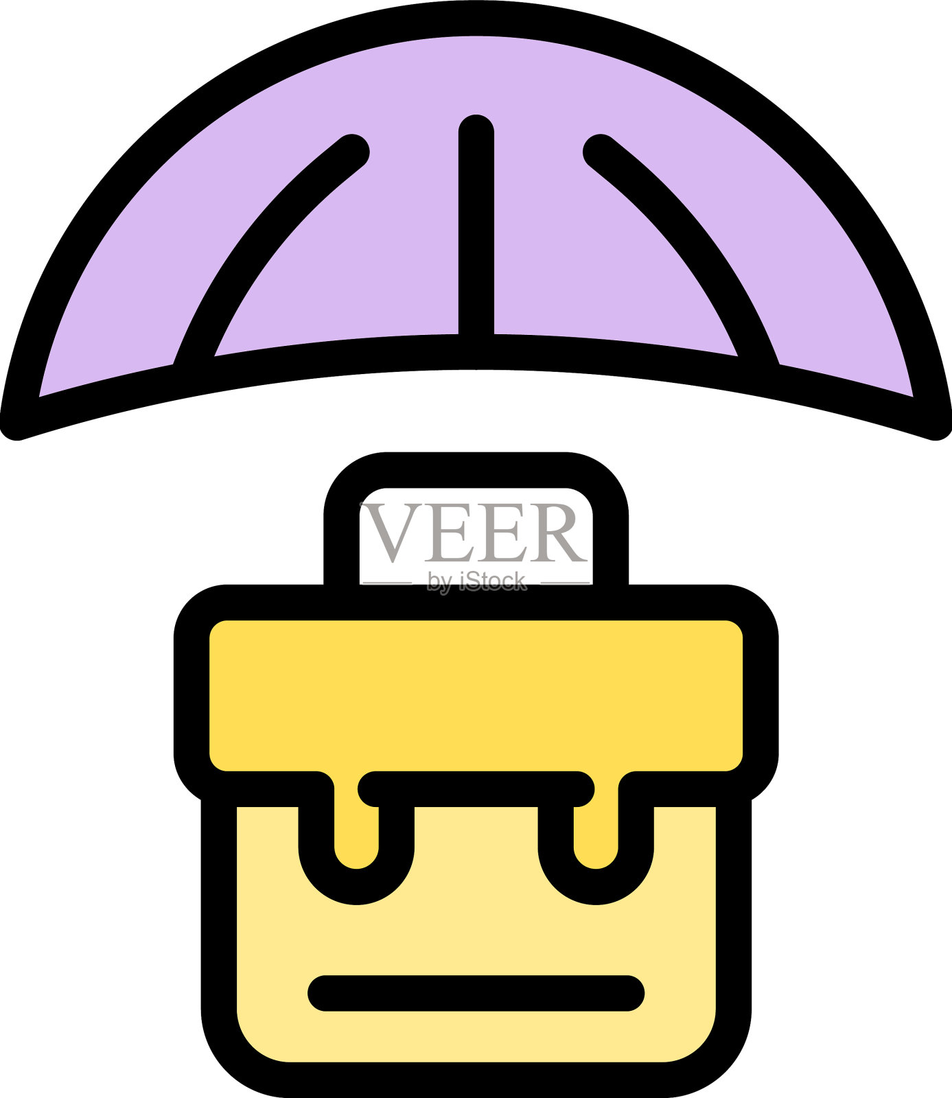 责任案件伞图标平插画图片素材