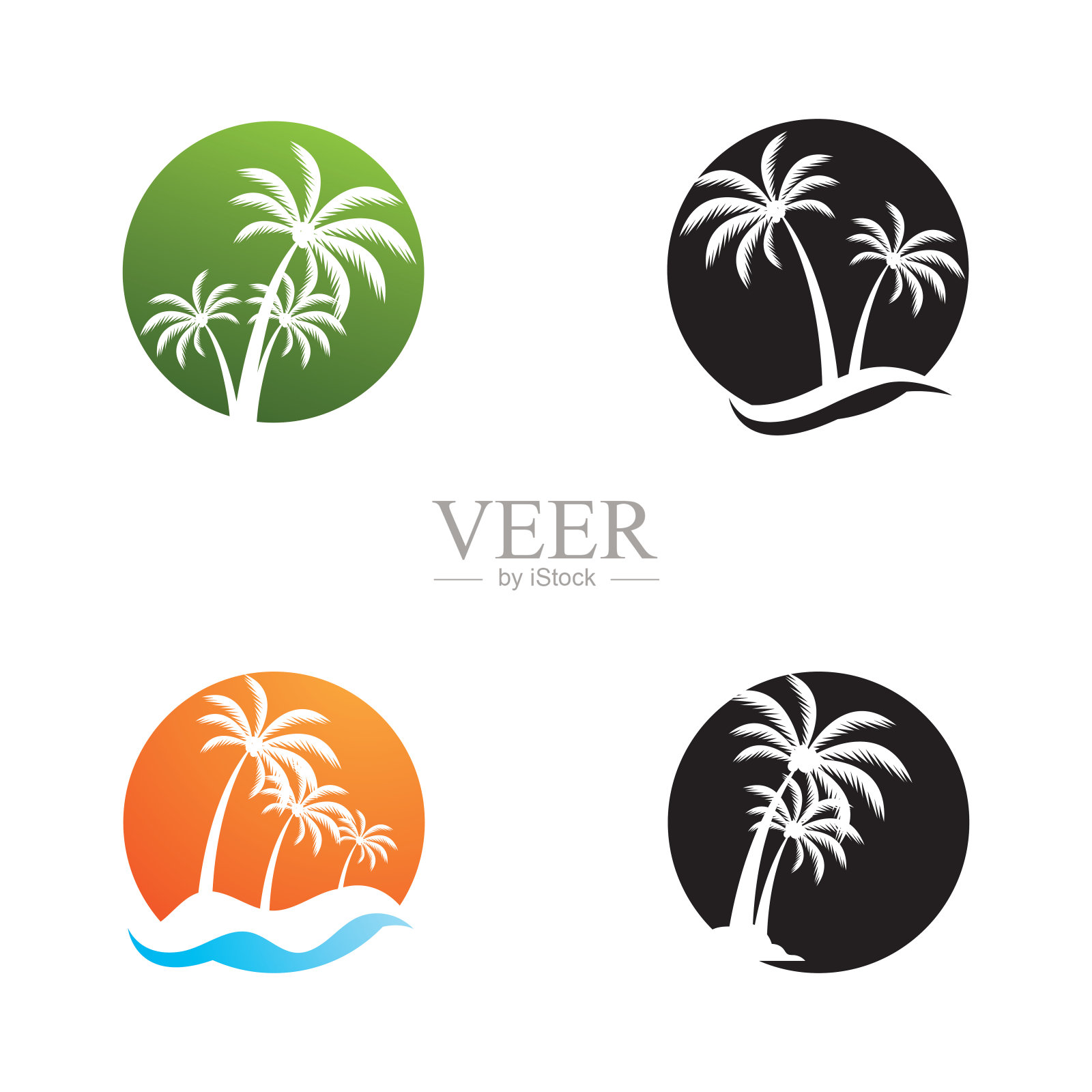 热带岛屿插画设计模板插画图片素材