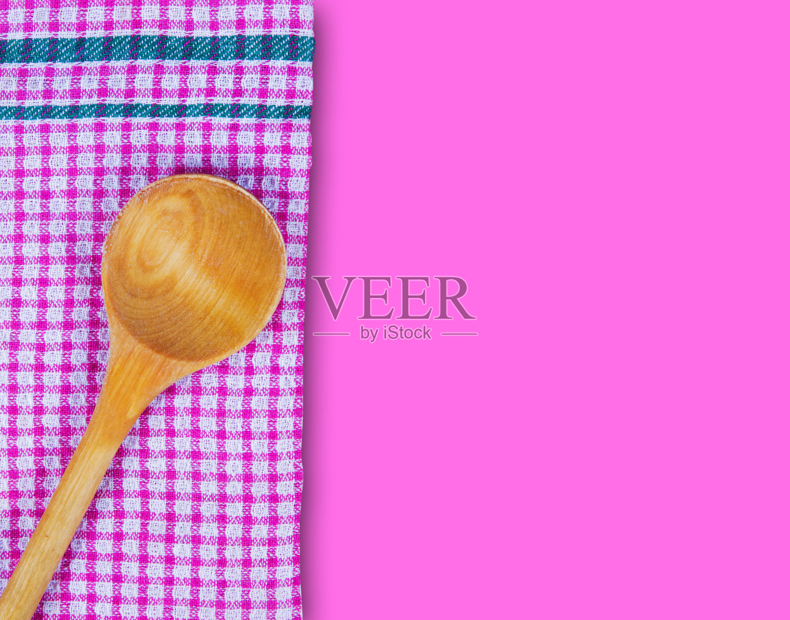 厨房毛巾在粉红色照片摄影图片