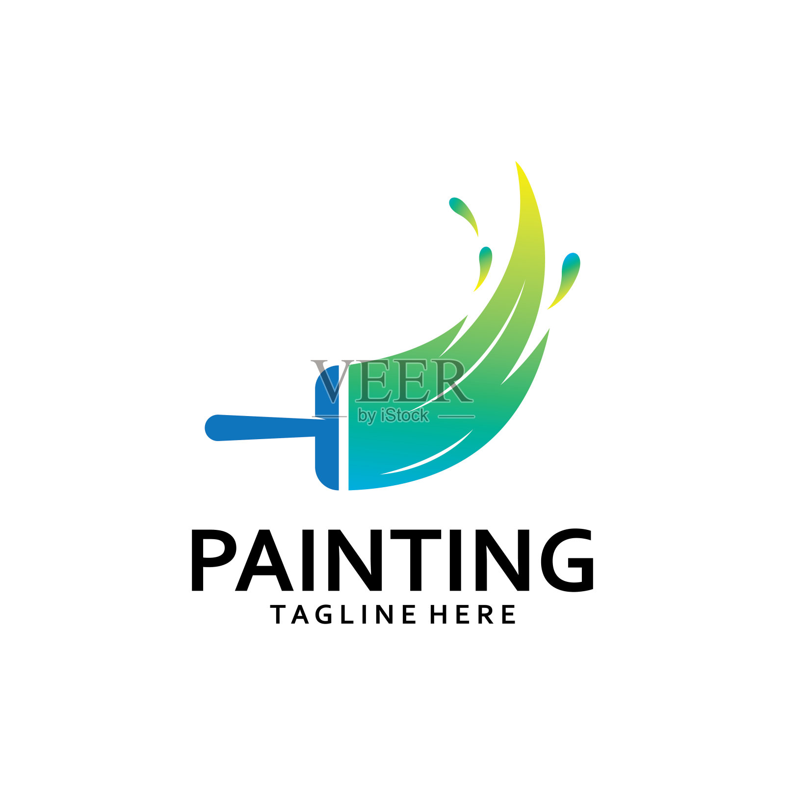 油漆标志模板矢量图标插画图片素材