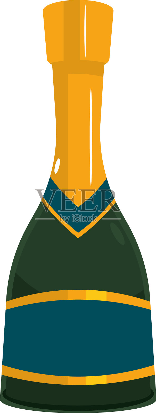 香槟瓶图标设计元素图片