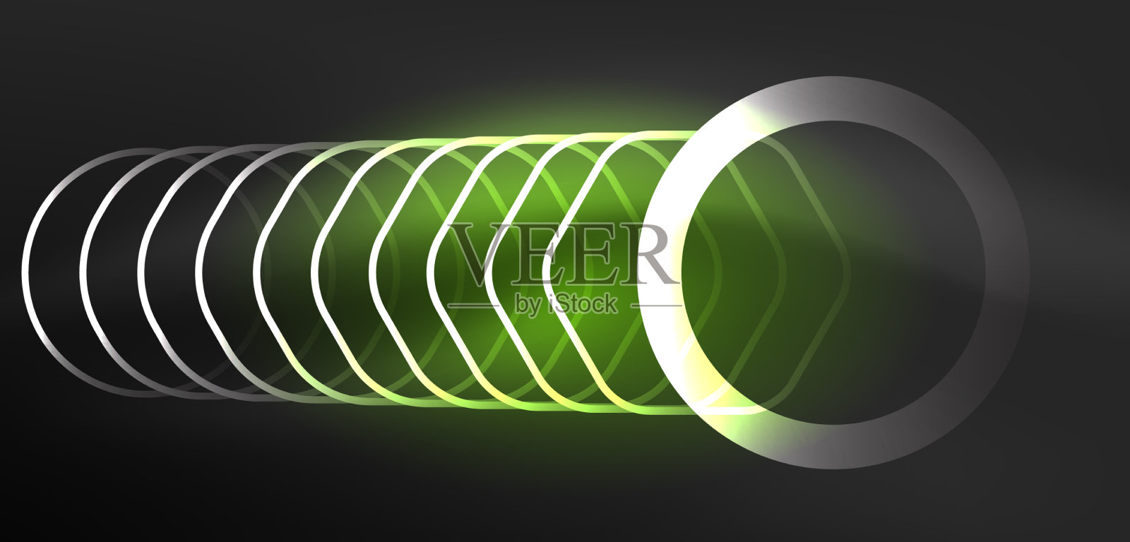 抽象的背景技术，霓虹六边形高科技插画图片素材