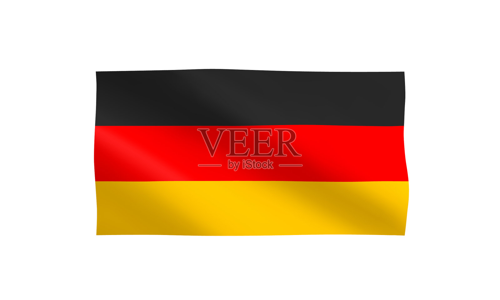 德国国旗图标官方德国国旗在挥舞插画图片素材