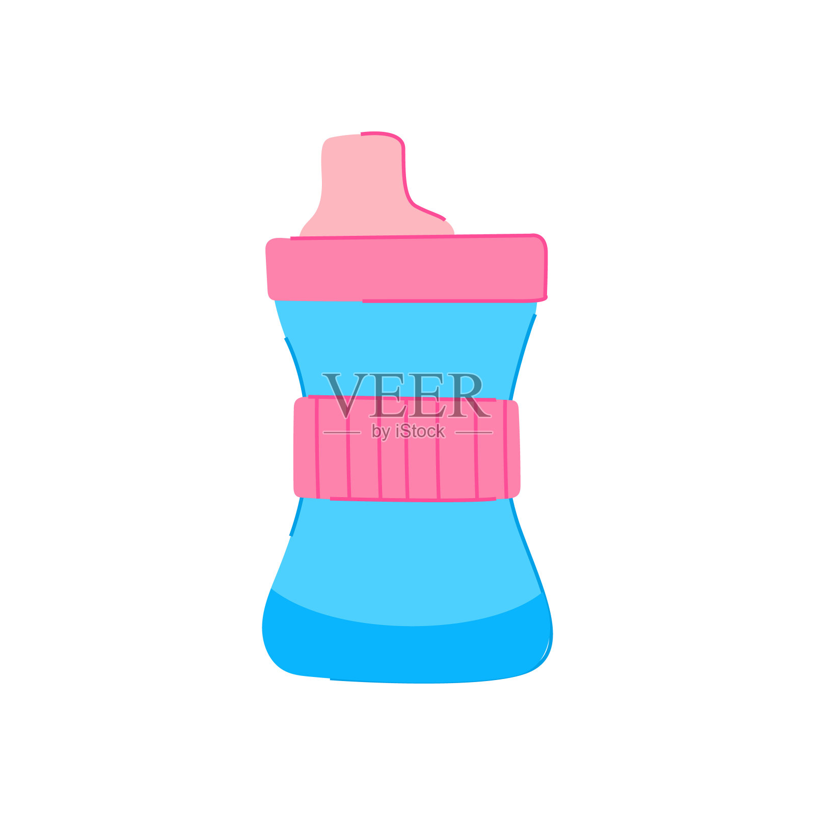 喂奶吸管杯卡通矢量插图插画图片素材