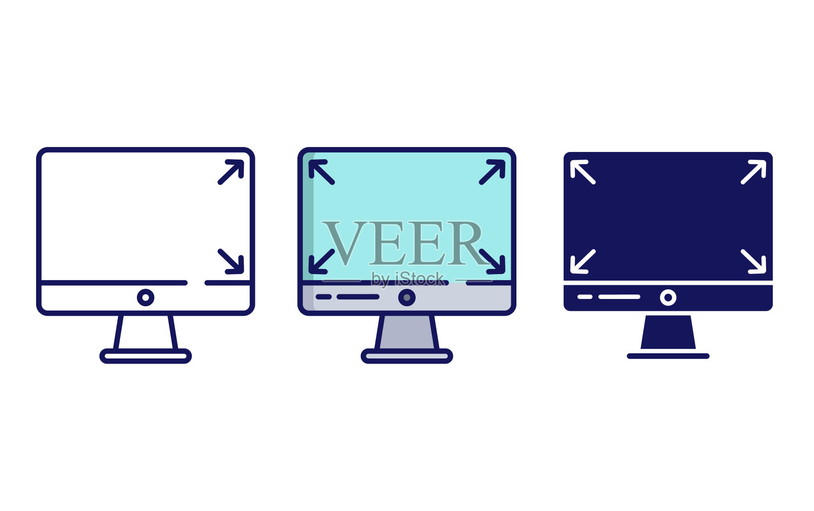 适合屏幕矢量图标插画图片素材