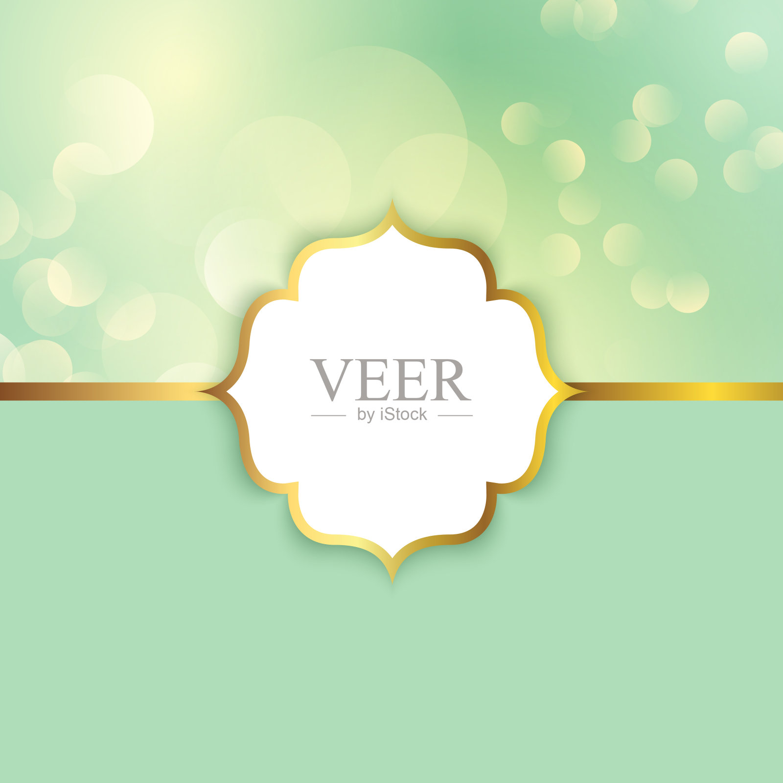 优雅的框架上的散景灯背景插画图片素材