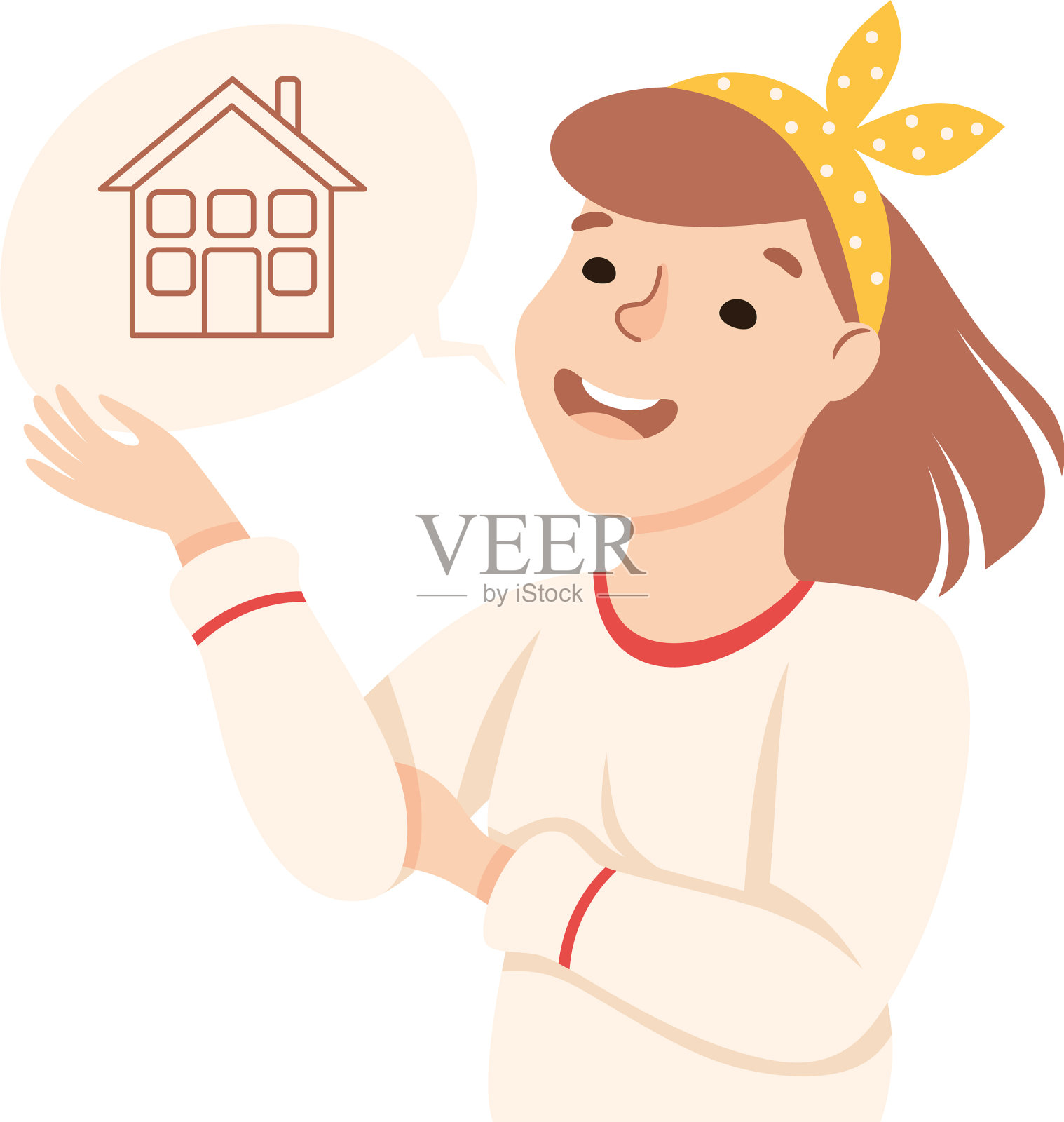 年轻的女性在说话和打手势设计元素图片