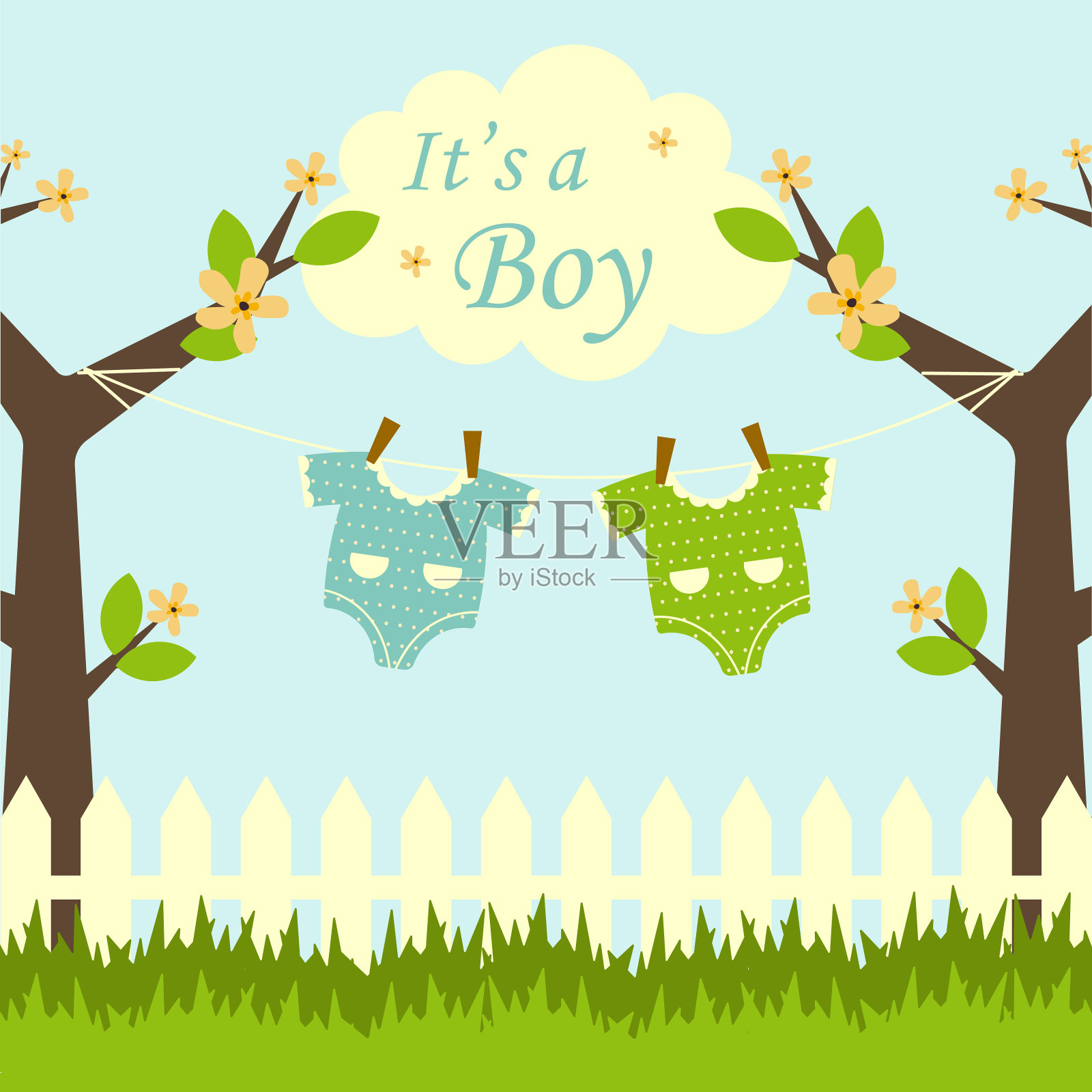 男婴插画图片素材