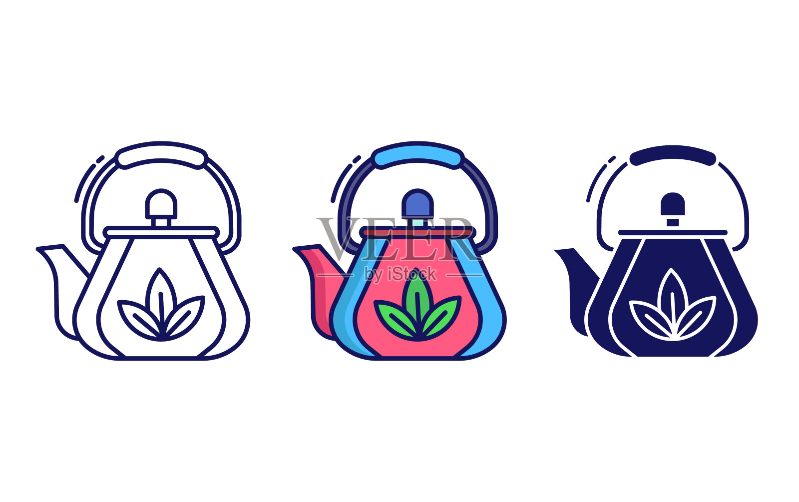 绿茶矢量图标插画图片素材