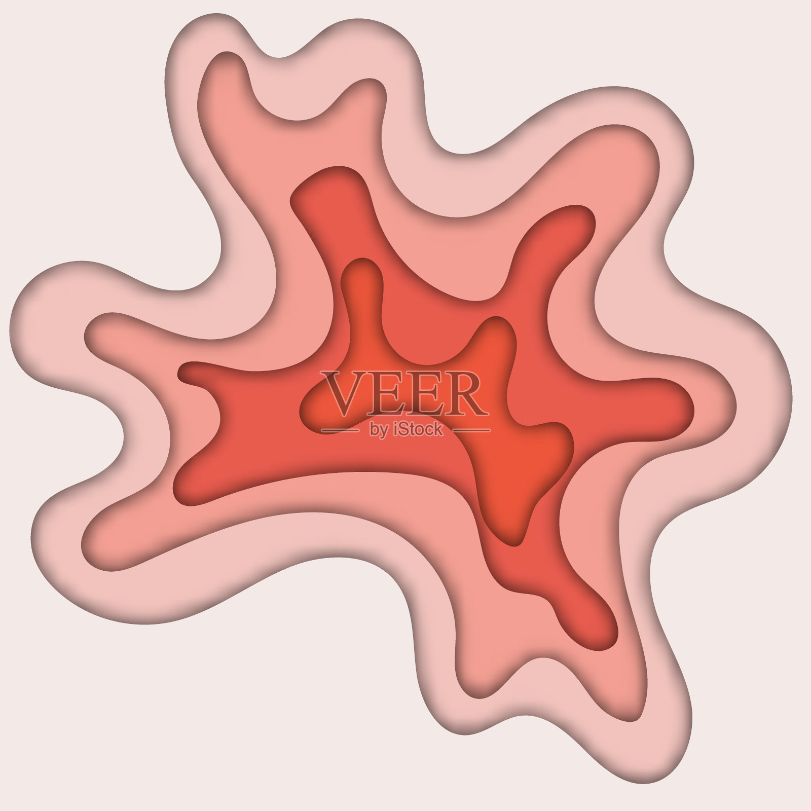 剪纸抽象背景。绿色抽象的波浪形状。抽象绿色剪纸出曲线形状分层，矢量插图剪纸风格。布局模板的名片，演示文稿，传单或海报。插画图片素材