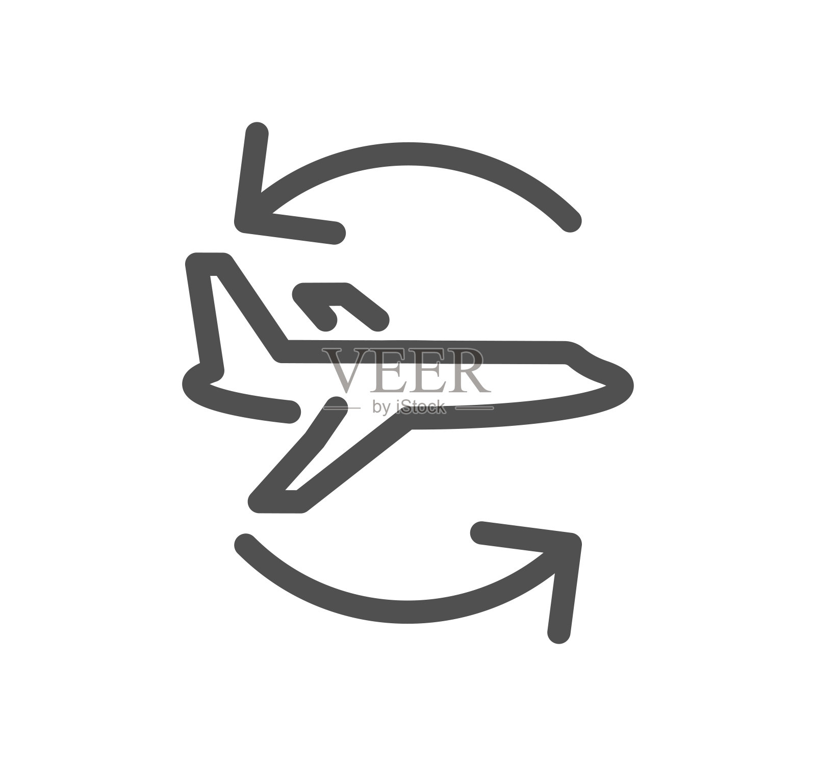 机场相关图标。插画图片素材