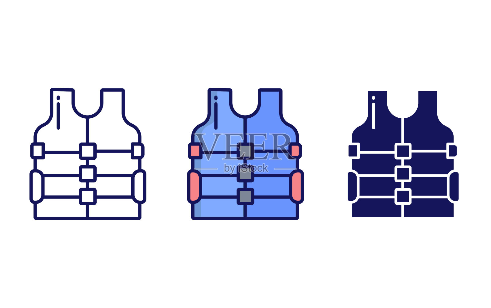 救生衣矢量图标插画图片素材