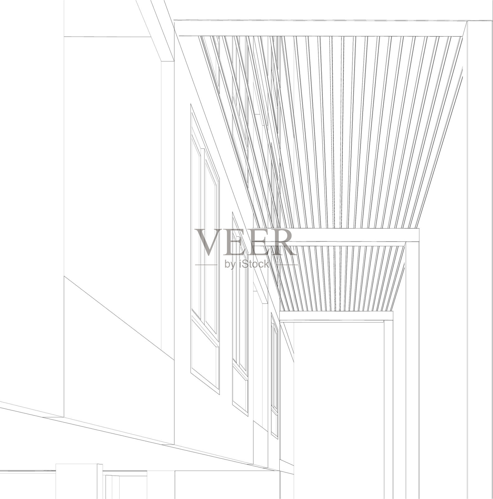 建筑工程的三维插图插画图片素材