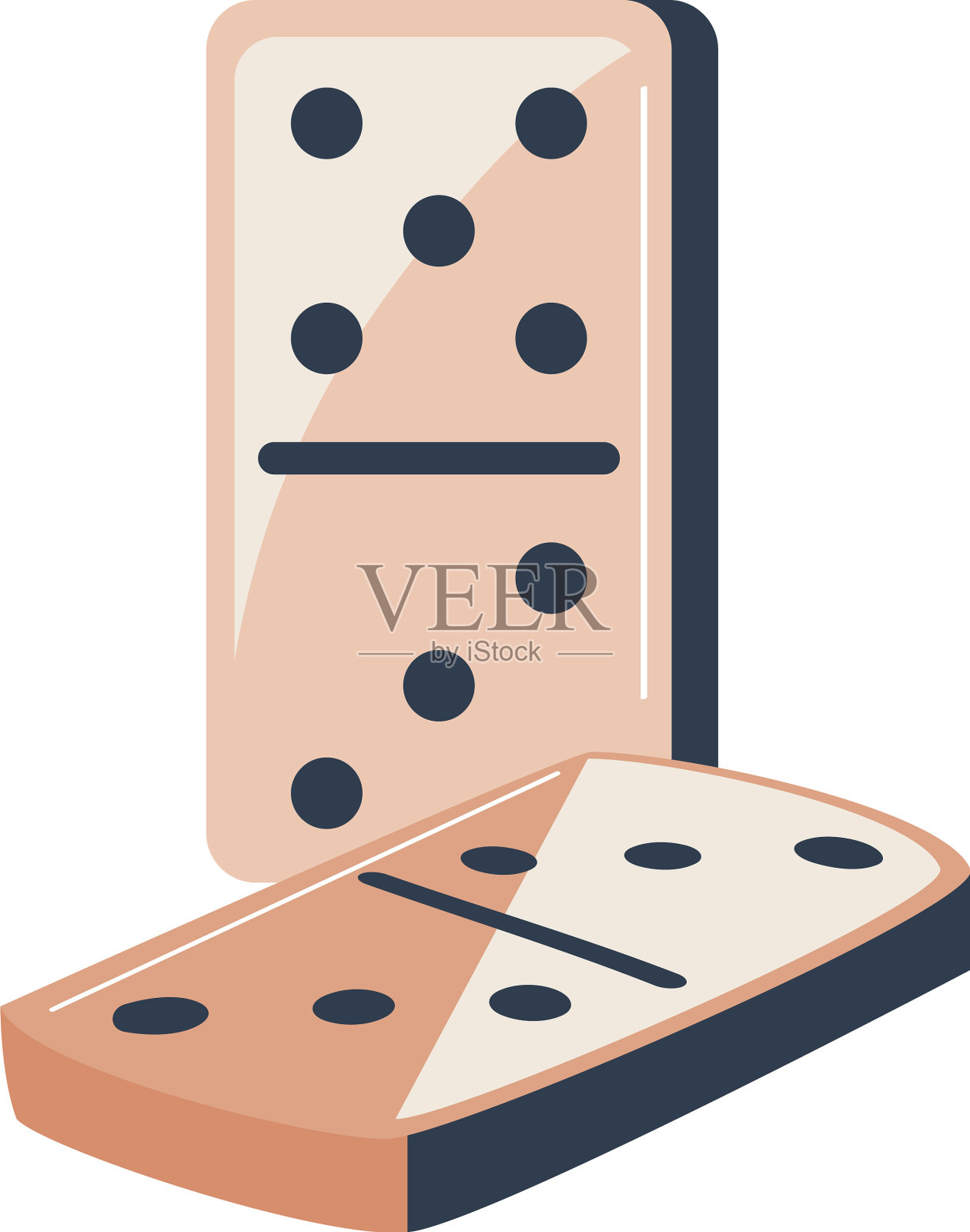 多米诺骨牌插画图片素材