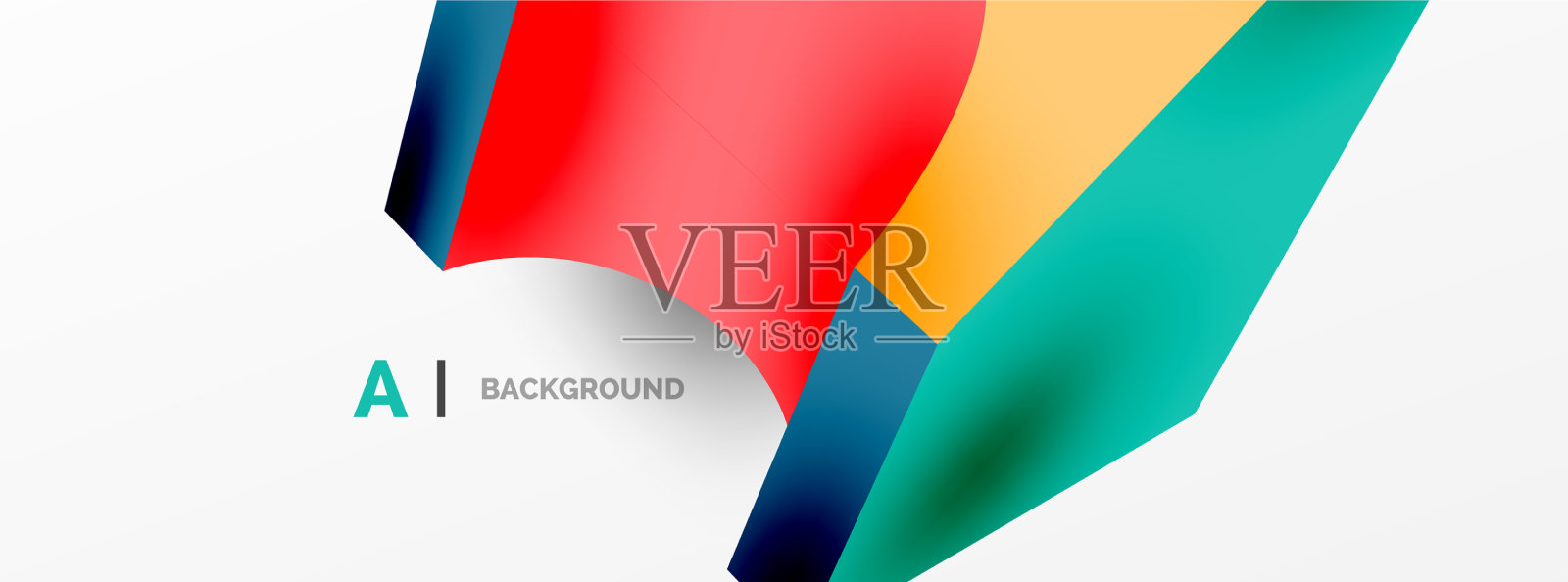 抽象背景-三维抽象形状壁纸插画图片素材