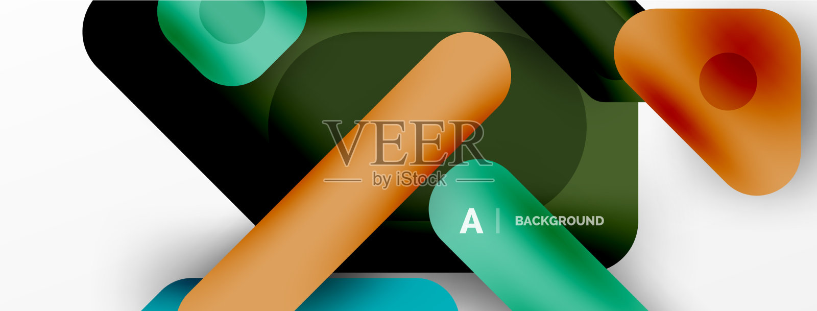 彩色几何形状线条，正方形和插画图片素材