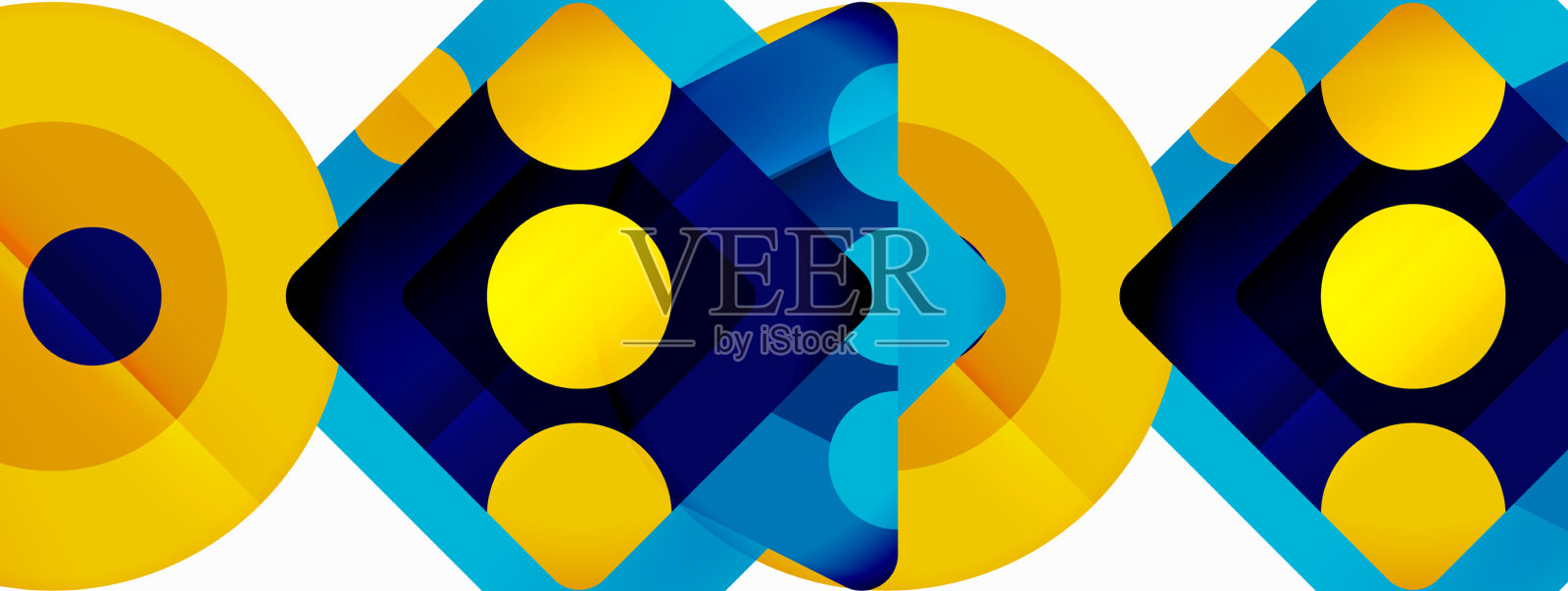 三角形和圆形的抽象背景插画图片素材