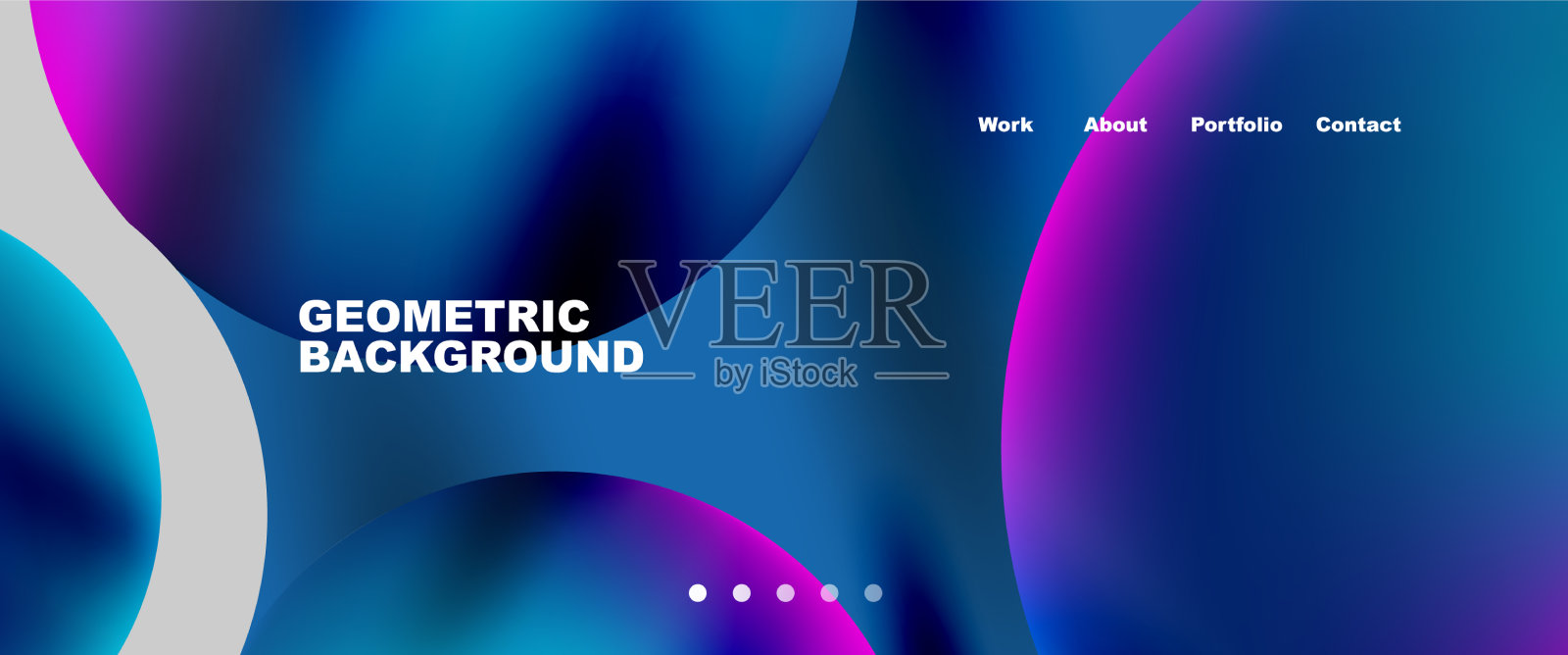 流动的渐变颜色和圆形元素插画图片素材