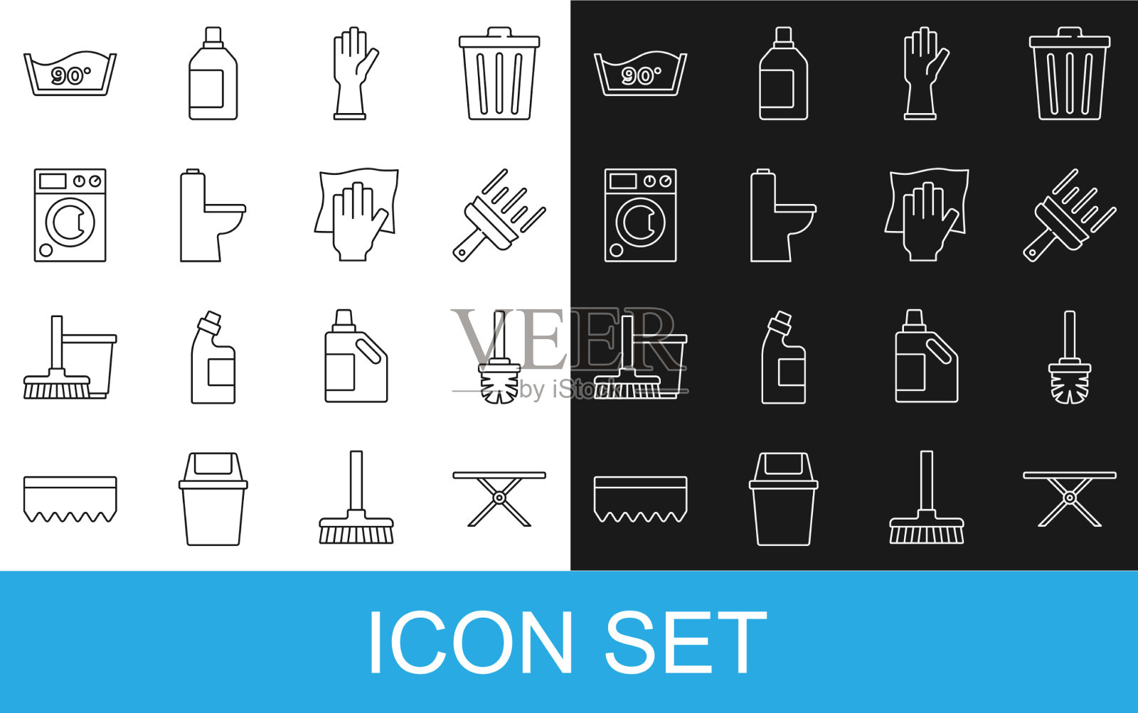 烫衣板设置行卫生间刷胶图标素材