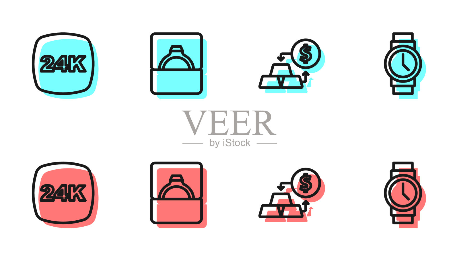 设行黄金兑换货币条24k钻石图标素材