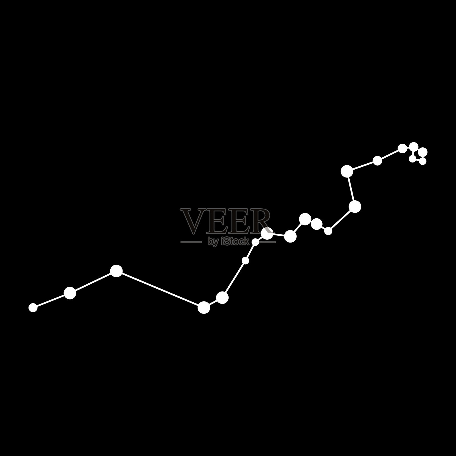 九头蛇星座图。矢量插图。插画图片素材