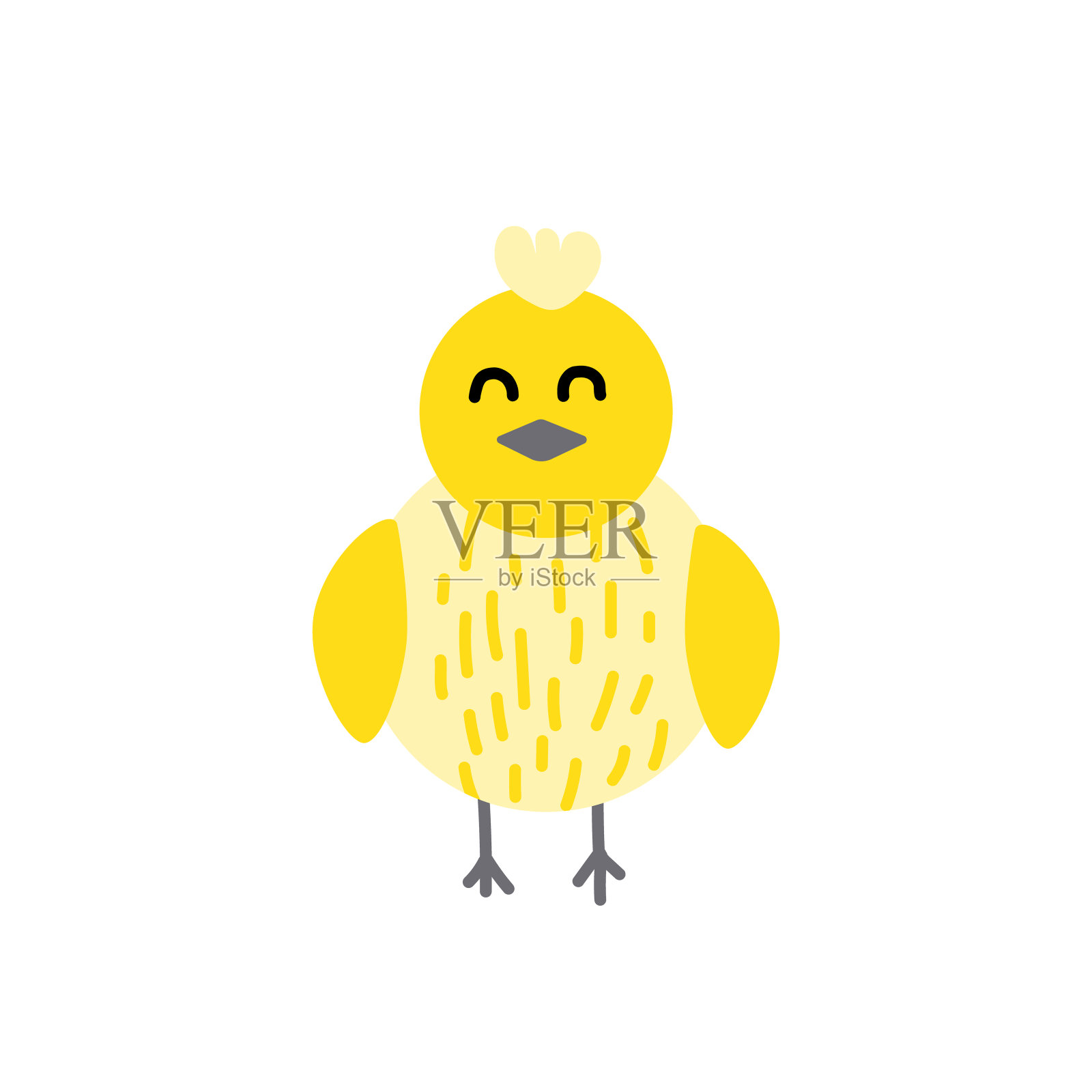 Сhick. Yellow chick. Spring, easter. Little chicken. Nestling. Flat, cartoon, isolated插画图片素材