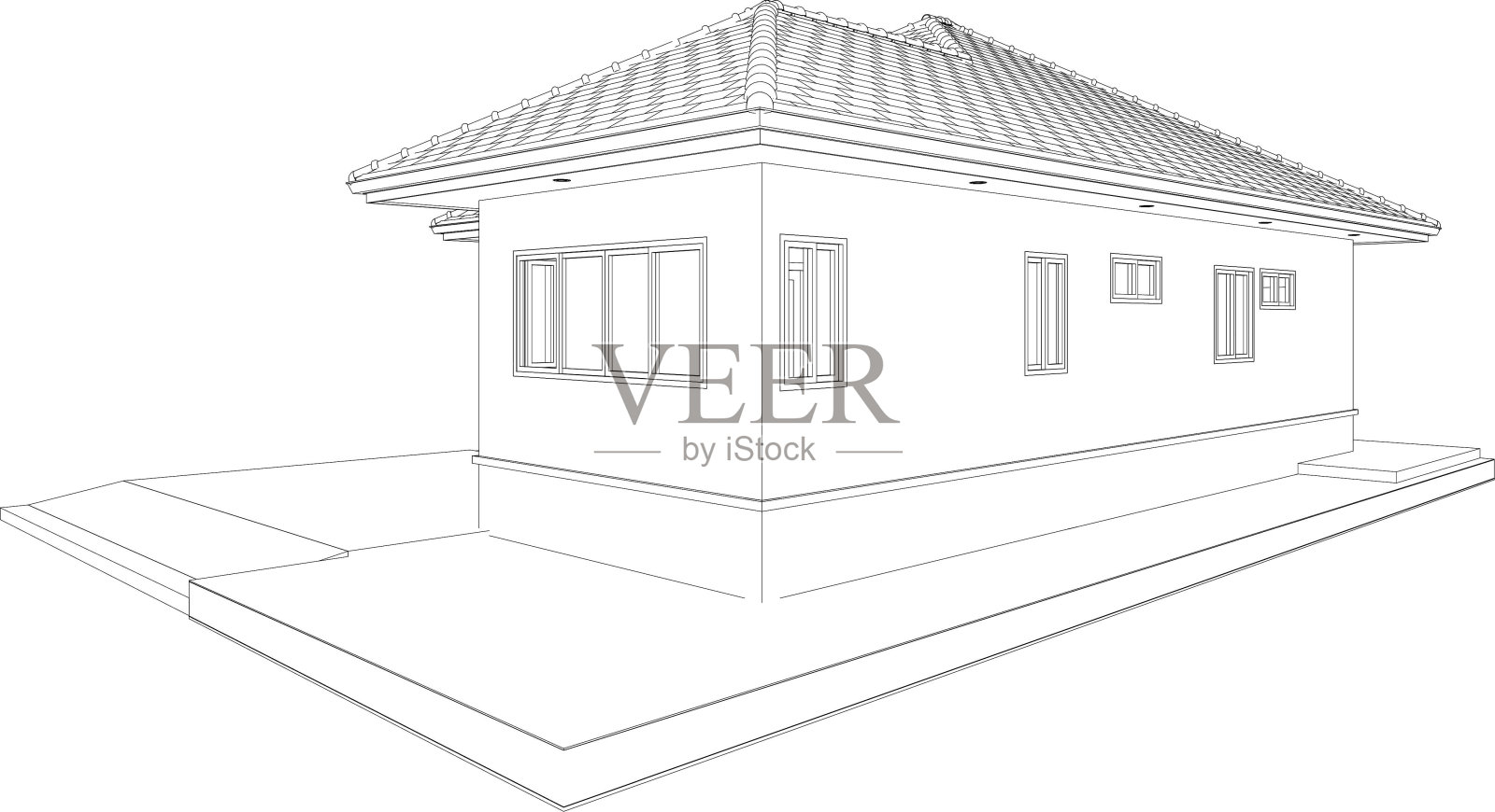 建筑工程的三维插图照片摄影图片