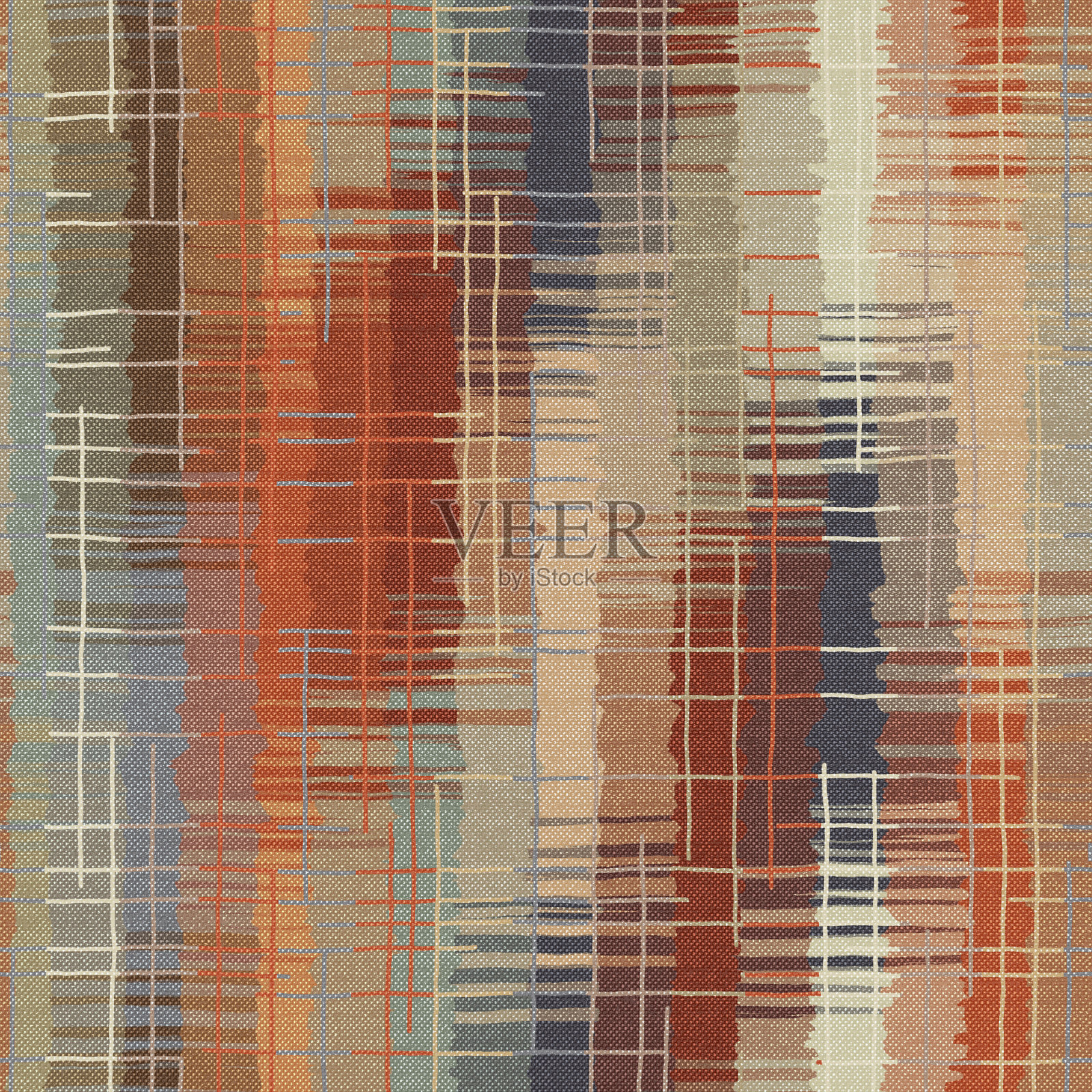 地毯无缝纹理与民族图案，织物纹理，grunge背景，波西米亚风格的图案，3d插图照片摄影图片