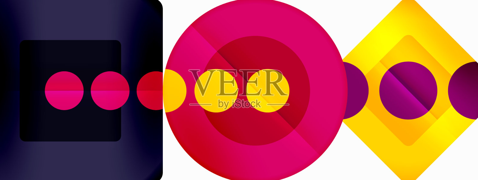 三角形和圆形的抽象背景插画图片素材