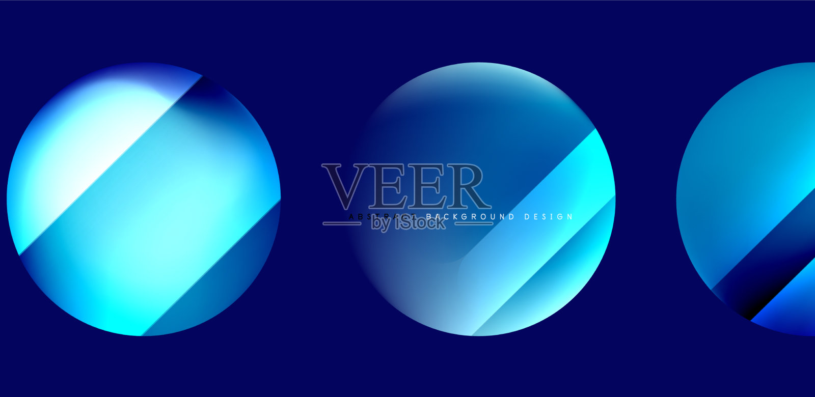 有光泽表面和光影的圆圈插画图片素材