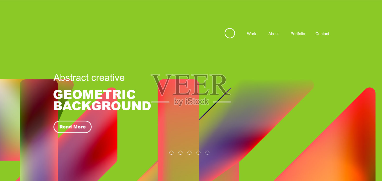 具有流动颜色的三角形几何抽象插画图片素材