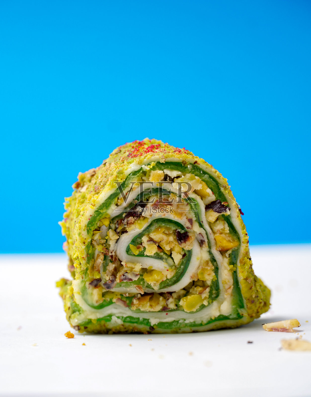 在工作室拍摄的传统土耳其软糖照片摄影图片