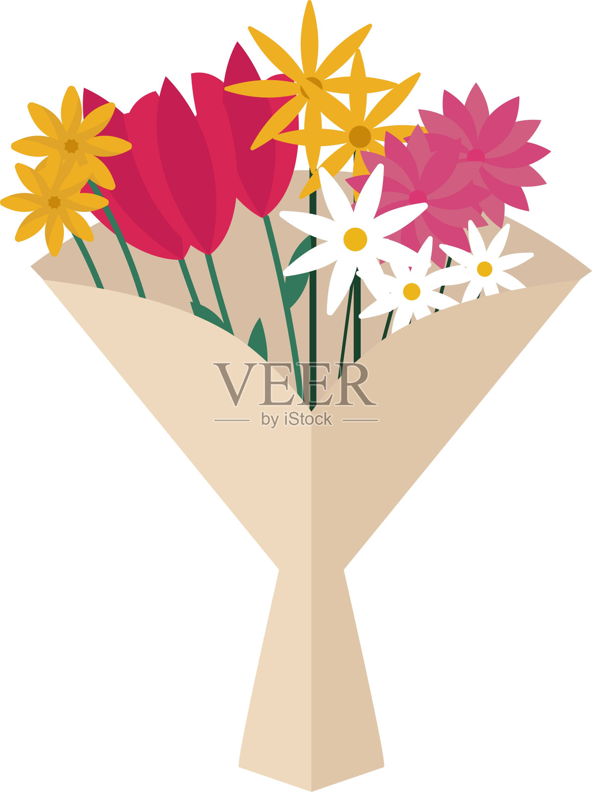 一束花。矢量图插画图片素材