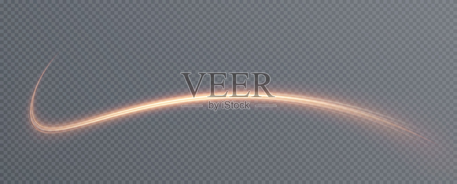 光滑的金色线条或镜头，具有神奇的光效。运动能量线。元素的flash设计，游戏，应用程序，视频片段，介绍，惊悚片，虚拟现实，广告。插画图片素材