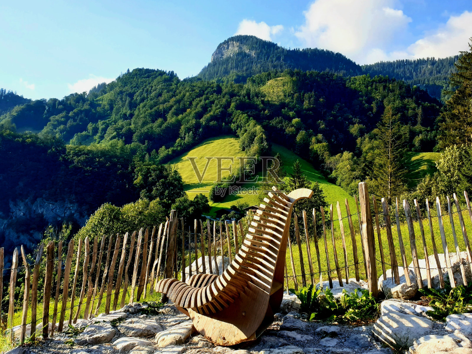 Lofer - Seisenbergklamm附近的Weissbach全景照片摄影图片