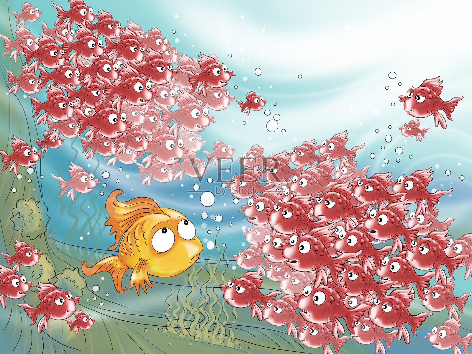 鱼插画图片素材