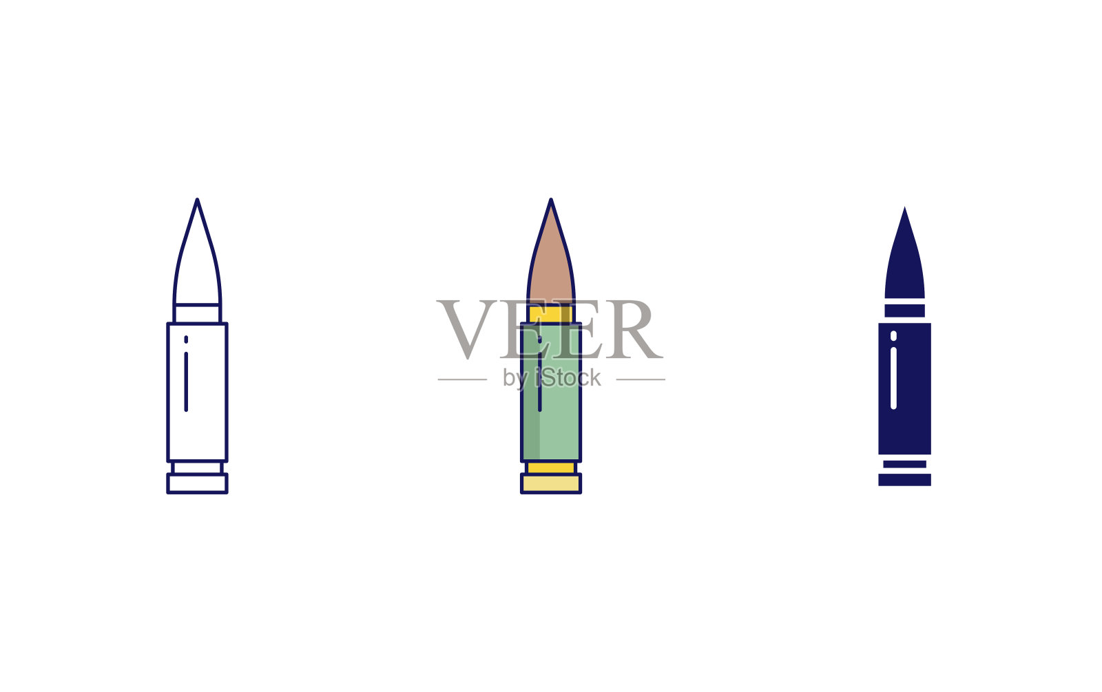 子弹矢量图标插画图片素材