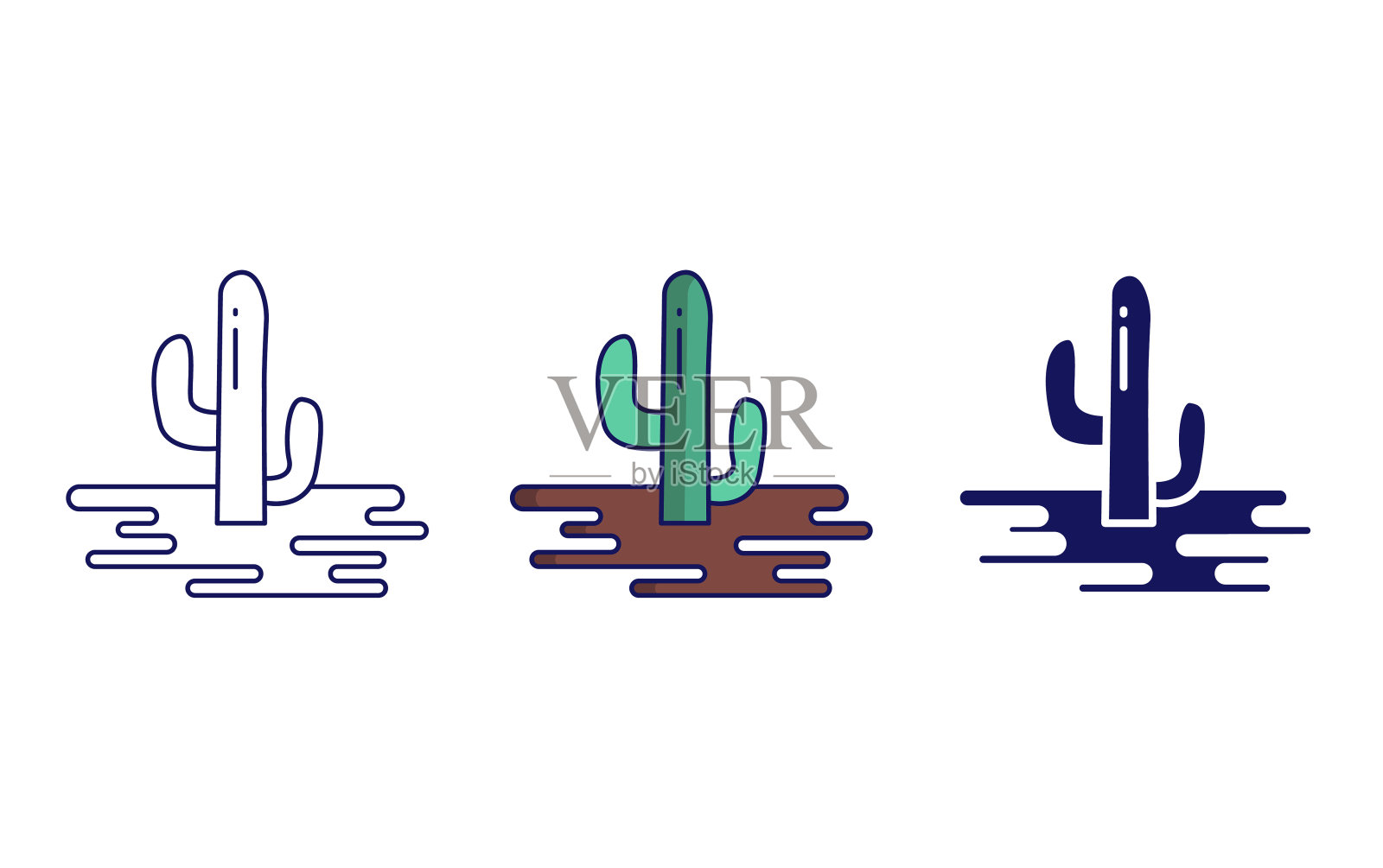 仙人掌矢量图标插画图片素材