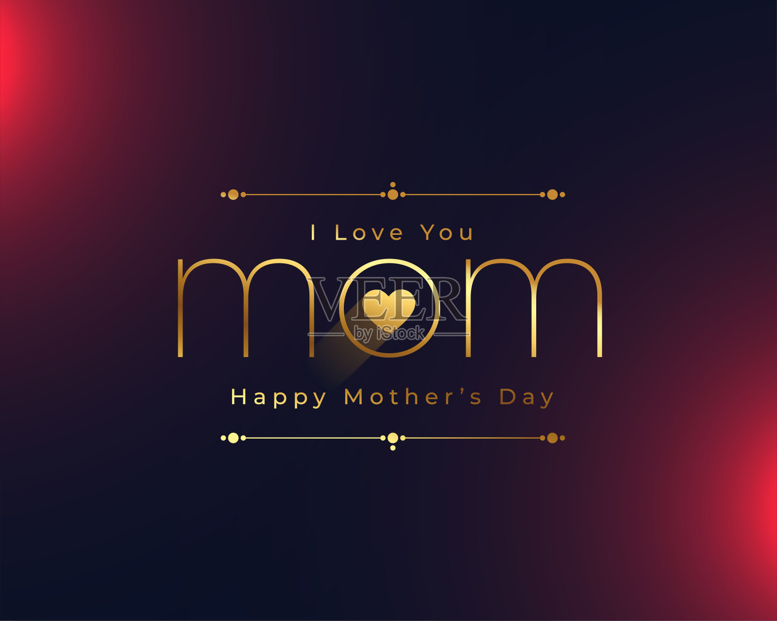 优质母亲节祝福后台有爱您妈妈的短信插画图片素材