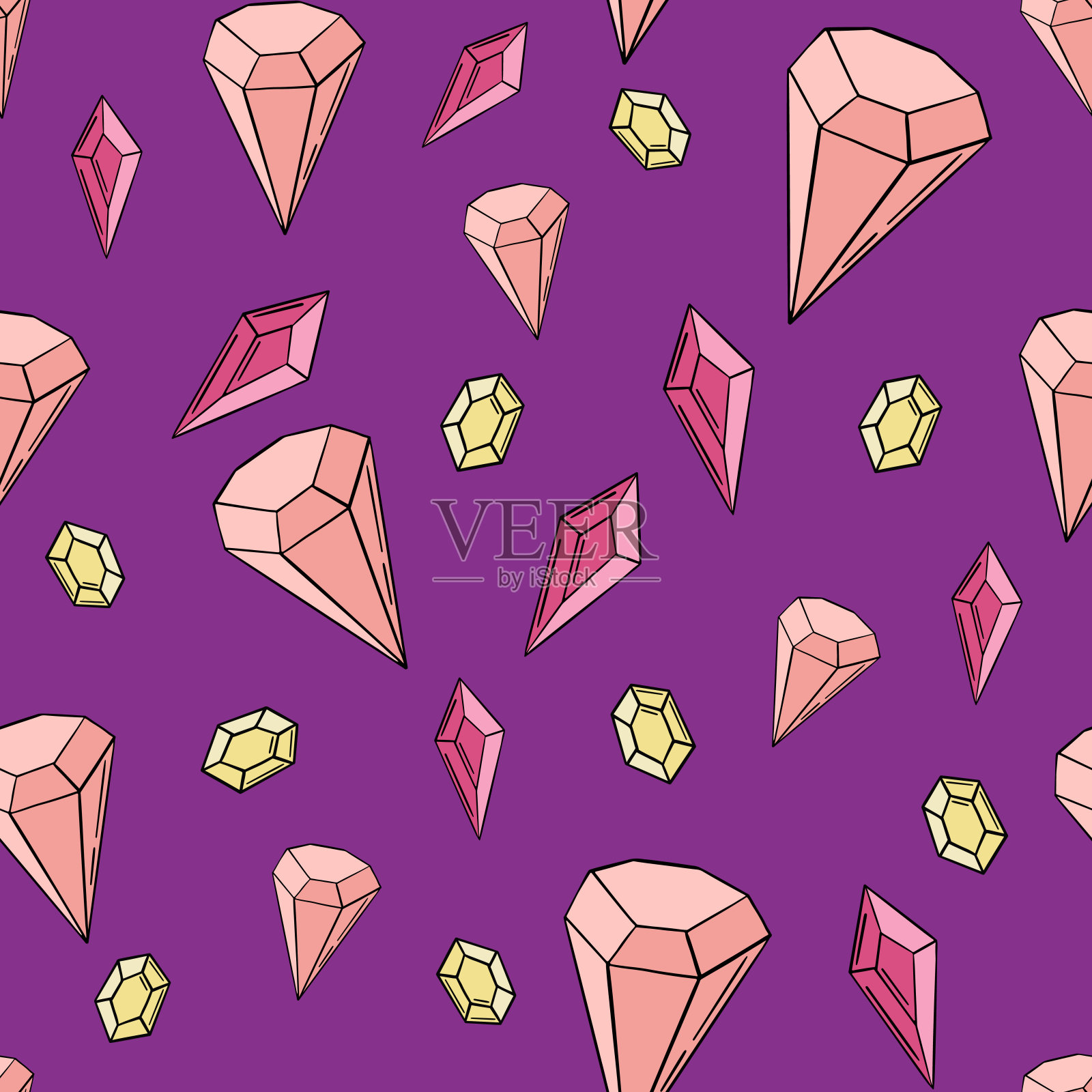 矢量无缝图案与波西米亚捕梦网。平的风格插画图片素材