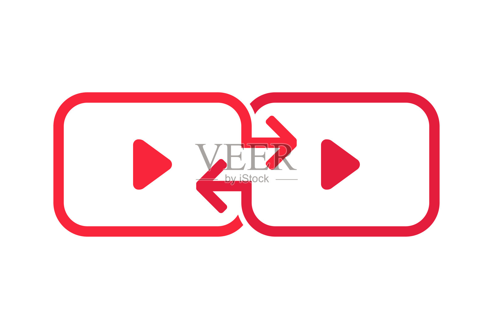 视频分享图标。说明向量插画图片素材