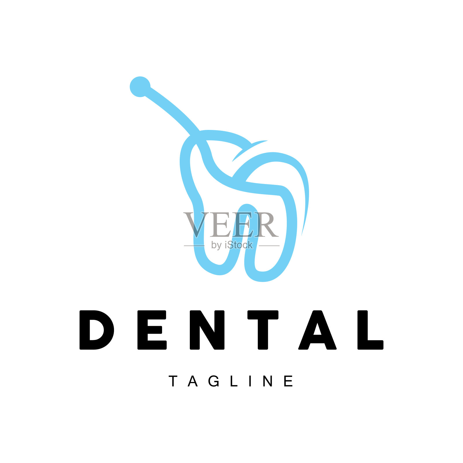 牙齿标志，牙科护理矢量，插图图标设计插画图片素材