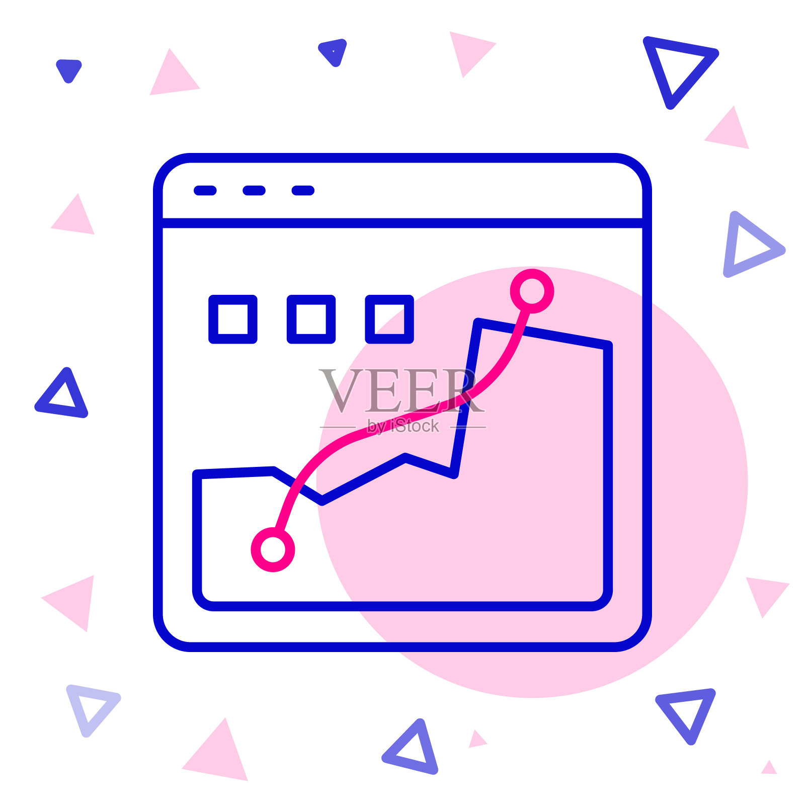 线直方图摄影图标孤立的白色背景。色彩缤纷的轮廓概念。向量插画图片素材