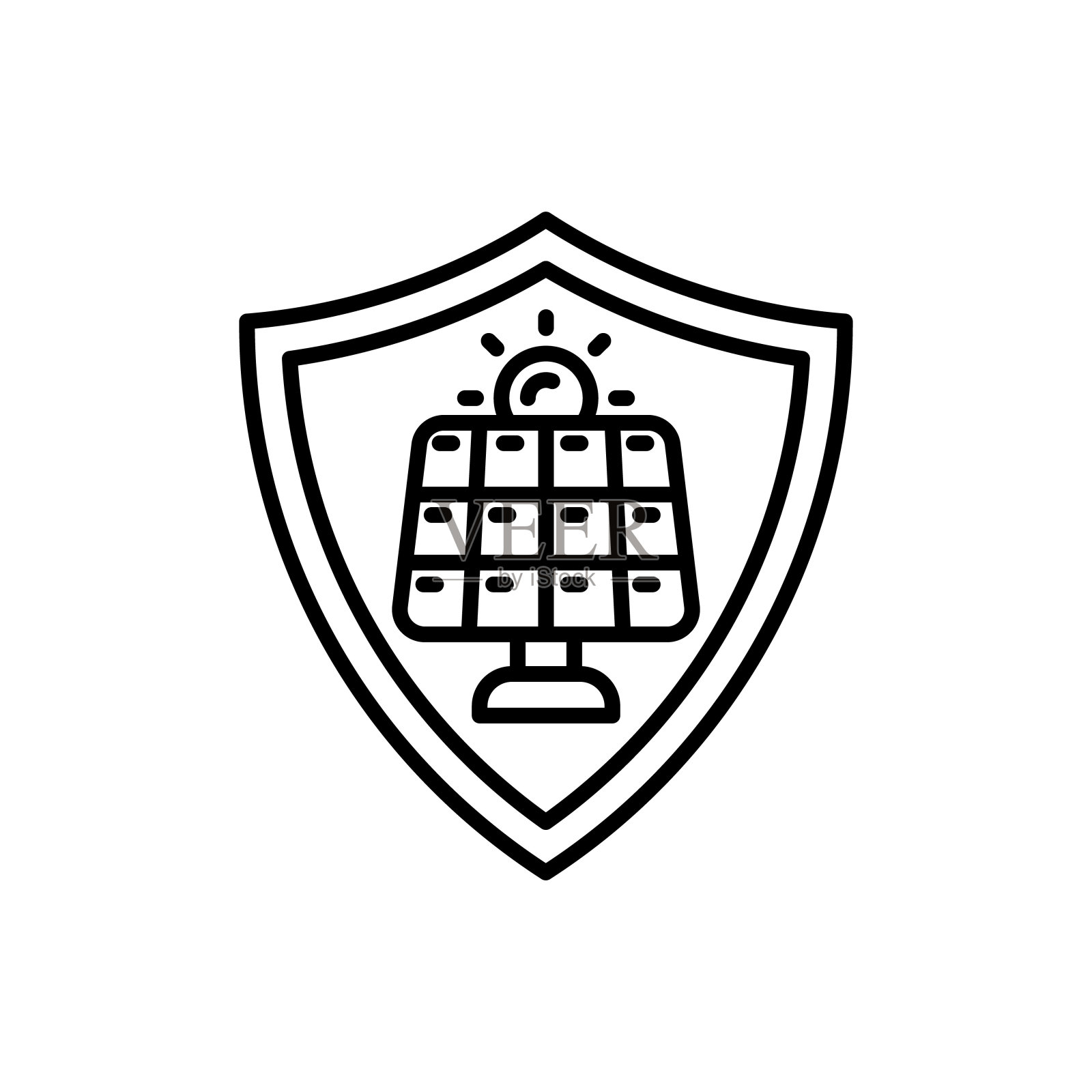 安全能源图标在矢量。标识图标素材