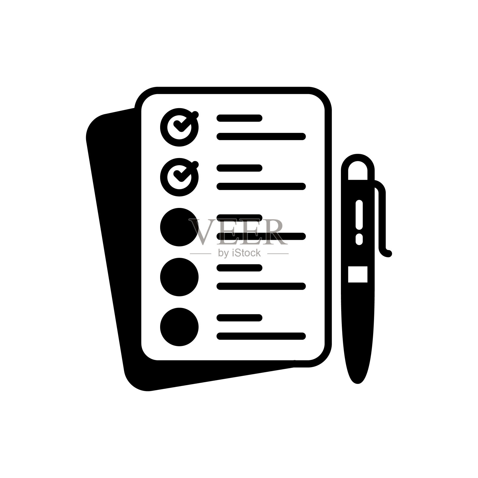 待办事项列表图标在矢量。标识插画图片素材