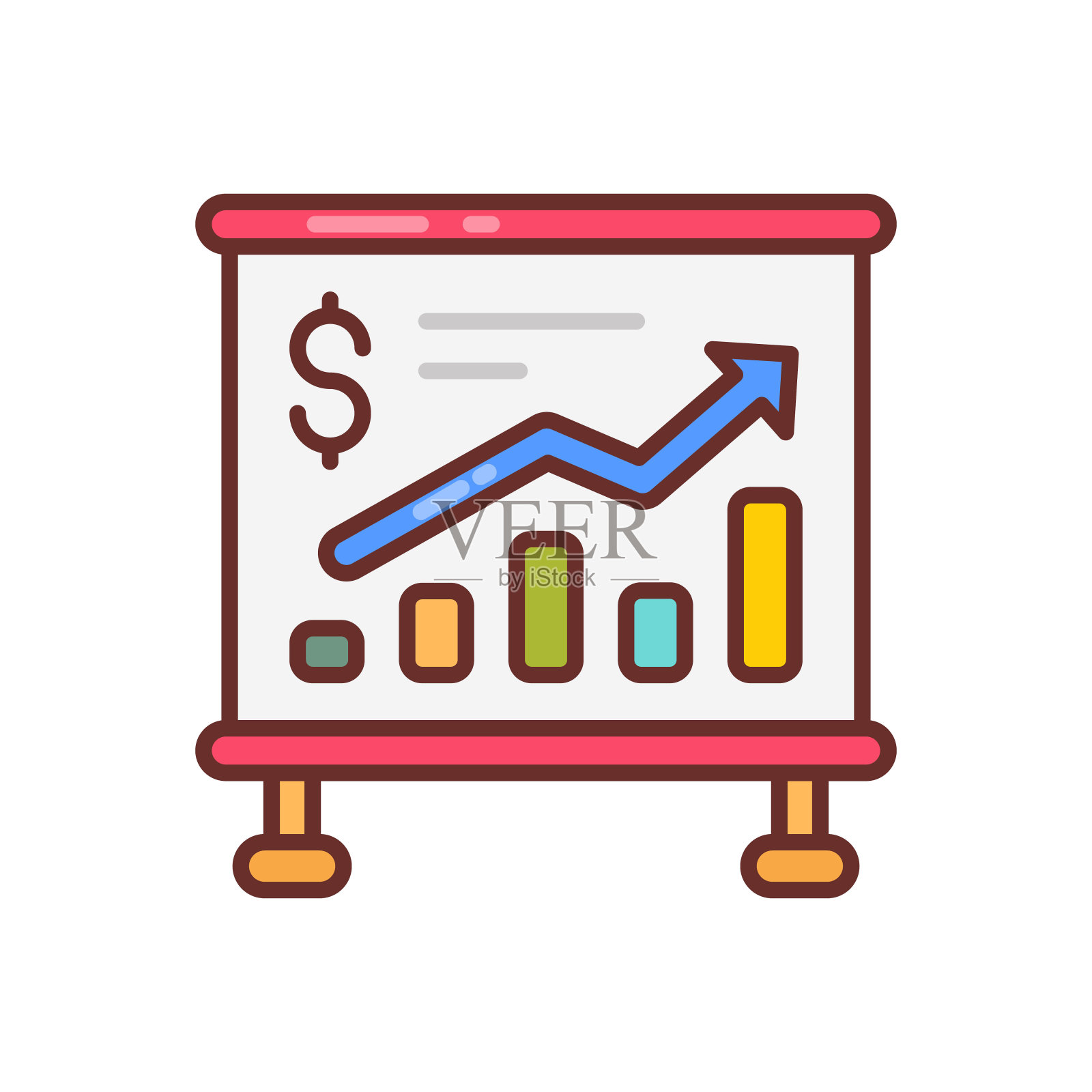 矢量收入图标。标识图标素材
