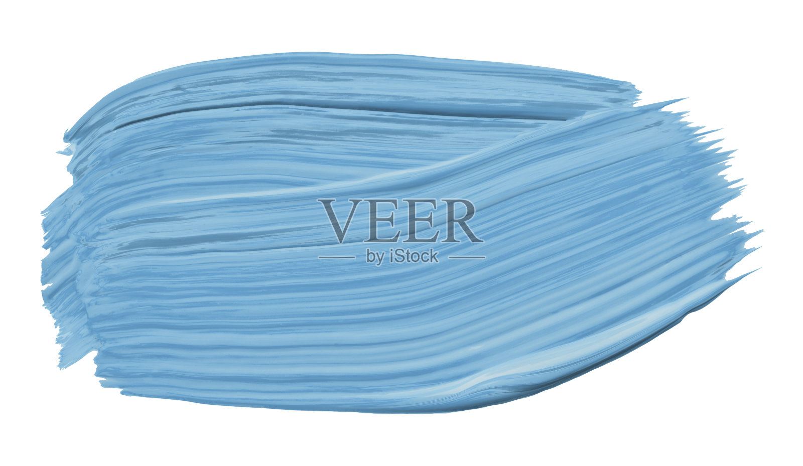 浅蓝色的画笔孤立在白色的背景。水彩照片摄影图片